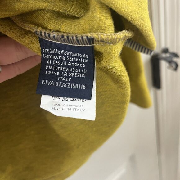 Gocce di Byron Portovenere Men’s XXL Cotton Citron Pullover Made In Italy EUC - Picture 5 of 15